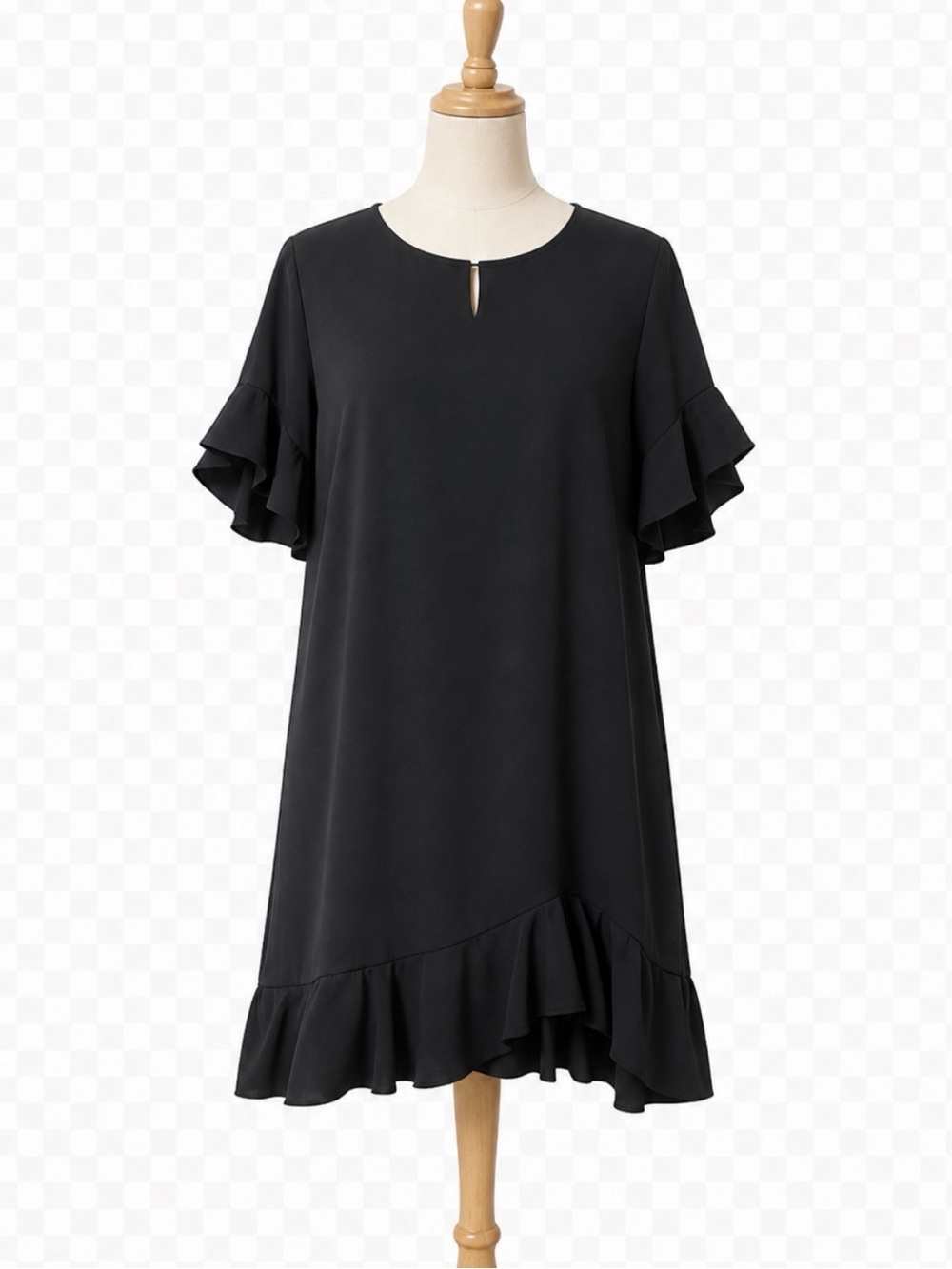 Charles Henry Size M Black Flutter Sleeve Women’s Dress